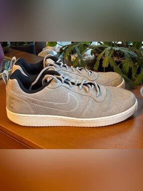 Nike Men’s Gray Suede Low-Top Sneakers